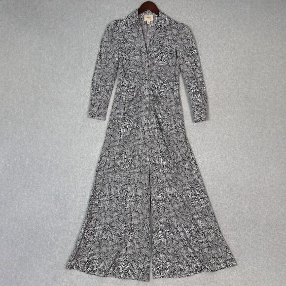 I. Madeline Black White Wide Leg Jumpsuit Size Small - Picture 1 of 9
